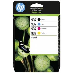 HP Ink 937 originál balení po 4 ks černá, azurová, purppurová, žlutá 6C400NE