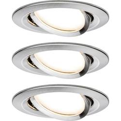 Paulmann 93878 Coin Slim LED vestavné svítidlo, LED, pevně vestavěné LED, 18 W, železo (kartáčované), sada 3 ks