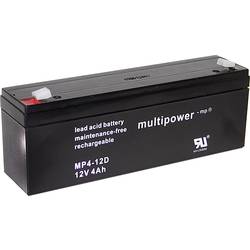 multipower MP4-12D A97402 olověný akumulátor 12 V 4 Ah olověný se skelným rounem (š x v x h) 195 x 76 x 47 mm plochý konektor 4,8 mm bezúdržbové, nepatrné