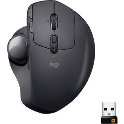 Logitech MX Ergo Trackball Bluetooth®, bezdrátový optická černá 8 tlačítko 380 dpi ergonomická, integrovaný trackball, nabíjecí