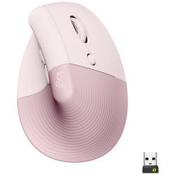 Logitech Lift Vertical Ergonomic Mouse ergonomická myš Bluetooth®, bezdrátový optická růžová 6 tlačítko 4000 dpi ergonomická