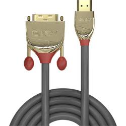 LINDY HDMI / DVI kabelový adaptér Zástrčka HDMI-A, DVI-D 18 + 1 pól Zástrčka 2.00 m šedá 36195 HDMI kabel