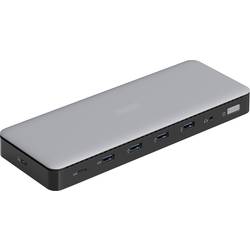 Digitus USB-C® dokovací stanice DA-70918 vč. funkce nabíjení, integrovaná čtečka karet, Rozšiřující patice M.2 SSD, Podporuje rozlišení 8K při frekvenci 30 Hz