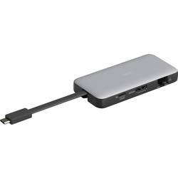 Digitus USB-C® dokovací stanice DA-70916 vč. funkce nabíjení, integrovaná čtečka karet, Rozšiřující patice M.2 SSD, napájení USB-C®