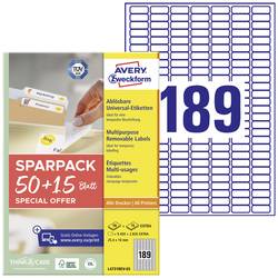 Avery-Zweckform L4731REV-65 univerzální etikety 25.4 x 10 mm papír bílá 65 listů přemístitelné inkoustová tiskárna, laserová tiskárna, barevná laserová