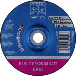 PFERD 62217738 E 180-7 ZIRKON SG CAST brusný kotouč lomený Průměr 180 mm Ø otvoru 22.23 mm Šedá / tvárná litina, Litá kůže 10 ks