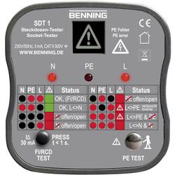 Benning SDT 1 tester zásuvek, CAT III 300 V, LED, LCD