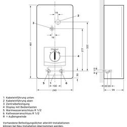 Vaillant VED E 21/8 B VED E 21/8 B průtokový ohřívač A (A+ - F) 21 kW