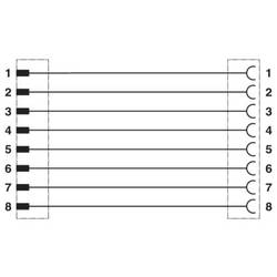 Phoenix Contact SAC-8P-M 8MS/ 3,0-PUR/M 8FS připojovací kabel pro senzory - aktory, 1404200, piny: 8, 3.00 m, 1 ks