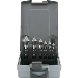 TOOLCRAFT 1614138 sada záhlubníků 6dílná 6.3 mm, 8.3 mm, 10.4 mm, 12.4 mm, 16.5 mm, 20.5 mm HSS válcová stopka 1 ks