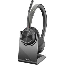 HP Poly Voyager 4320 UC Stereo Sluchátka On Ear Bluetooth®, 77Y99AA, stereo, černá, Potlačení hluku