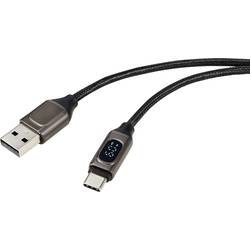 Renkforce USB kabel USB 2.0 USB-A zástrčka, USB-C ® zástrčka 2.00 m stříbrná (metalíza) RF-6249502