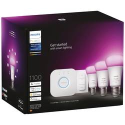 Philips Lighting Hue LED žárovka 871951429135500 Energetická třída (EEK2021): F (A - G) Hue White & Col. Amb. E27 3er Starter Set inkl. DimmerSwitch 3x800lm