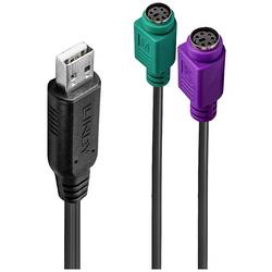 LINDY USB konvertor [1x USB 1.1 zástrčka A - 2x PS/2 zásuvka] 42651