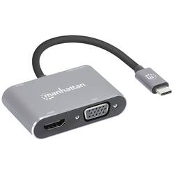 Manhattan USB-C® dokovací stanice USB-C to HDMI & VGA 4-in-1 Docking-Konverter Vhodné pro značky (dokovací stanice pro notebook): univerzální napájení USB-C®