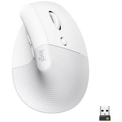 Logitech Lift Vertical Ergonomic Mouse optická ergonomická myš, Bluetooth®, bezdrátový, 6 tlačítko, 4000 dpi, bílá