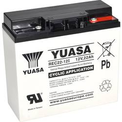 Yuasa REC22-12 YUAREC2212 olověný akumulátor 12 V 22 Ah olověný se skelným rounem (š x v x h) 181 x 167 x 76 mm šroubované M5 nepatrné vybíjení, nenáročné na