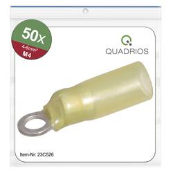 Quadrios 23C526 kulaté kabelové oko Průřez (max.)=6 mm² Ø otvoru=4.3 mm částečná izolace žlutá 50 ks