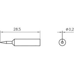 Weller XNT 1S pájecí hrot oblý Velikost hrotů 0.2 mm Obsah 1 ks