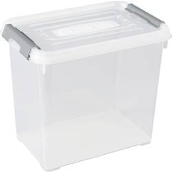 Curver 243859 Úložný box HANDY stohovatelné (d x š x v) 294 x 194 x 254 mm transparentní, stříbrná 1 ks