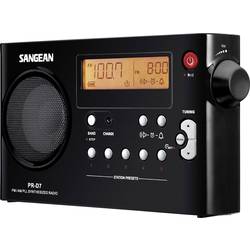 Sangean PR-D7 PR-D7-BK přenosné rádio, FM, AM, černá