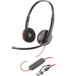 HP Poly Blackwire C3220 Sluchátka Over Ear kabelová, 8X228AA, stereo, černá