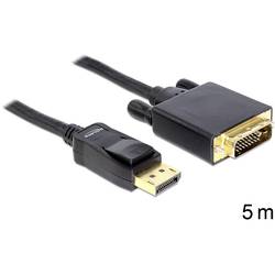 Delock DisplayPort / DVI kabelový adaptér Konektor DisplayPort, DVI-D 24+1pol. Zástrčka 5.00 m černá 82593 Kabel DisplayPort