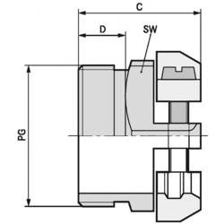 LAPP SKINDICHT® SK PG 29 kabelová průchodka, 51712740, od 20 mm, do 31 mm, PG29, 10 ks