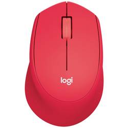 Logitech M330 Silent Plus drátová myš bezdrátový optická červená 3 tlačítko 1000 dpi