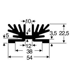 Fischer Elektronik 10022453 SK 65 37,5 SA-1 X M3 chladič 3.5 K/W (d x š x v) 54 x 37.5 x 22 mm SOT-32