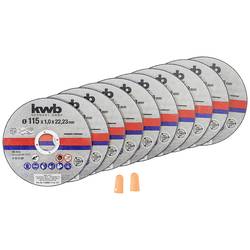 kwb 712021 sada řezných kotoučů 115 mm 10 ks kov