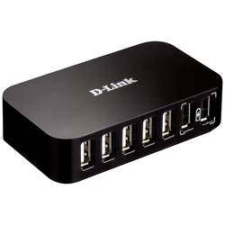 D-Link DUB-H7/E 5 + 2 porty USB 2.0 hub s portem pro rychlé nabíjení černá