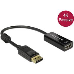 Delock DisplayPort / HDMI kabelový adaptér Konektor DisplayPort, Zásuvka HDMI-A 0.20 m černá 62609 pozlacené kontakty Kabel DisplayPort