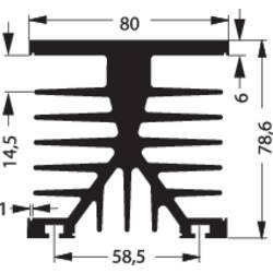 Fischer Elektronik 10022692 SK 89 100 KL-SSR2 chladič 1 K/W (d x š x v) 100 x 75 x 87 mm