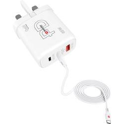 Skross Power Charger 65W PD GaN Combo+ UK USB nabíječka vnitřní Výstupní proud (max.) 3.25 A USB 2.0 zásuvka A, USB-C® Počet výstupů: 3 x