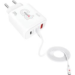 Skross Power Charger 65W PD GaN Combo+ EU USB nabíječka vnitřní Výstupní proud (max.) 3.25 A USB 2.0 zásuvka A, USB-C® Počet výstupů: 3 x