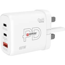 Skross Power Charger 65W PD GaN UK USB nabíječka vnitřní Výstupní proud (max.) 3.25 A USB 2.0 zásuvka A, USB-C® Počet výstupů: 3 x