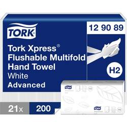 TORK 129089 Xpress® papírové utěrky, skládané (d x š) 24 cm x 21.3 cm bílá 21 ks