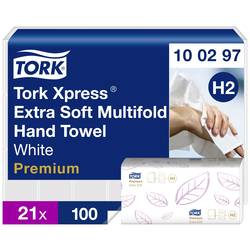 TORK 100297 Xpress® Multifold Premium papírové utěrky, skládané (d x š) 34 cm x 21 cm vysoce bílá 2100 ks