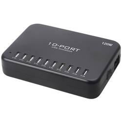 LVSUN 120W Smart 10-Port USB nabíjecí hub 120 W do zásuvky (230 V) Výstupní proud (max.) 24000 mA USB Počet výstupů: 10 x