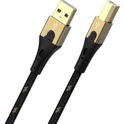 Oehlbach USB kabel USB 2.0 USB-A zástrčka, USB-B zástrčka 5.00 m černá/zlatá D1C9544