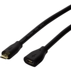 LogiLink USB kabel USB 2.0 USB Micro-B zástrčka, USB Micro-B zásuvka 0.50 m černá CU0120