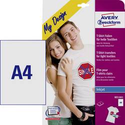 Avery-Zweckform My Design T-Shirt MD1001 inkoustová fólie na textil A4 pro světlé textilie, optimalizovaný pro tisk inkoustem 5 listů