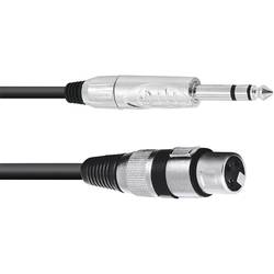 Omnitronic 30225182 XLR kabelový adaptér [1x XLR zásuvka 3pólová - 1x jack zástrčka 6,3 mm (stereo)] 2.00 m černá