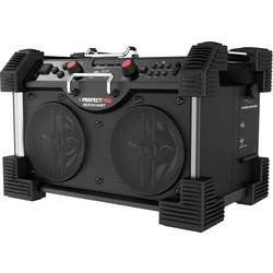 PerfectPro RockHart odolné rádio DAB+, FM AUX, Bluetooth, NFC, USB voděodolné, prachotěsné, nárazuvzdorné, s USB nabíječkou černá