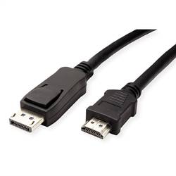 Value DisplayPort kabel Konektor DisplayPort, Zástrčka HDMI-A 2.00 m černá 11.99.5781 stíněný Kabel DisplayPort