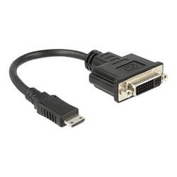 Delock 65564 HDMI / DVI adaptér [1x mini HDMI zástrčka C - 1x DVI zásuvka 24+5pólová] černá 20.00 cm