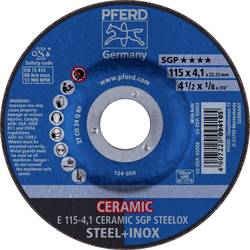 PFERD 62100115 E 115-4,1 CERAMIC SGP STEELOX brusný kotouč lomený Průměr 115 mm Ø otvoru 22.23 mm nerezová ocel, ocel 10 ks