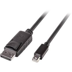 LINDY Mini-DisplayPort / DisplayPort kabelový adaptér Mini DisplayPort konektory, Konektor DisplayPort 5.00 m černá 41648 Kabel DisplayPort