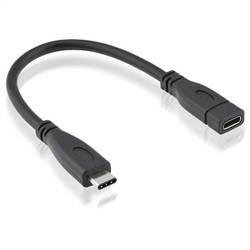 Roline USB kabel USB 3.2 Gen2 (USB 3.1 Gen2) USB-C ® zástrčka 0.15 m černá stíněný 11.02.9015